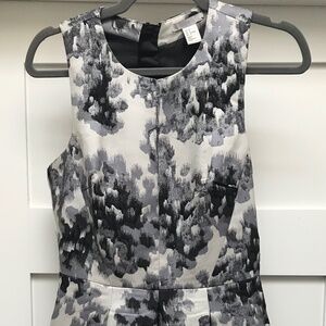 H & M  -  A-line grey/black lined dress